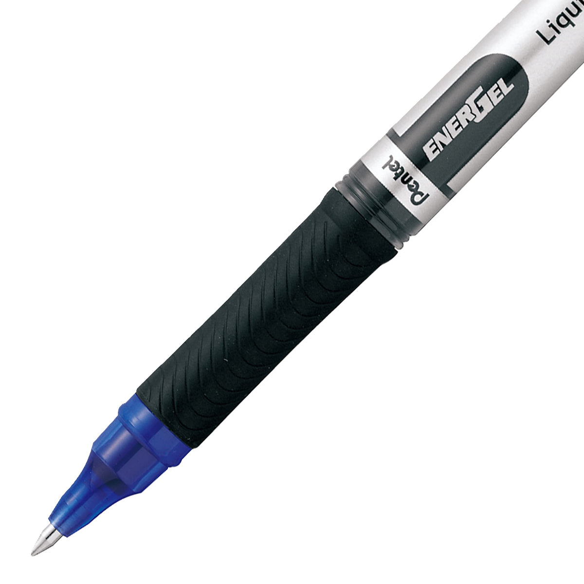 Pentel EnerGel Gel Pen with Cap 0.7mm, Blue Ink, 12PK