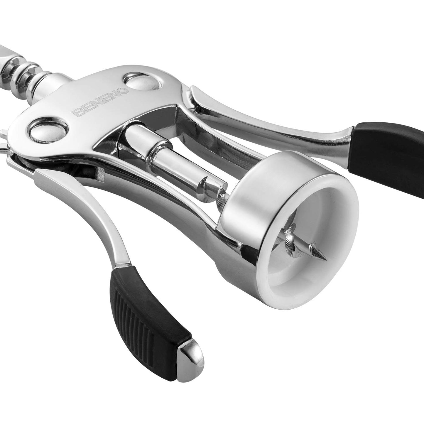 Wine Opener, BENENO Zinc Alloy Premium Wine Bottle Opener Wing Corkscrew with Multifunctional Corks and Caps Bottle Opener, Upgrade - Available at All In One Marketplace Canada