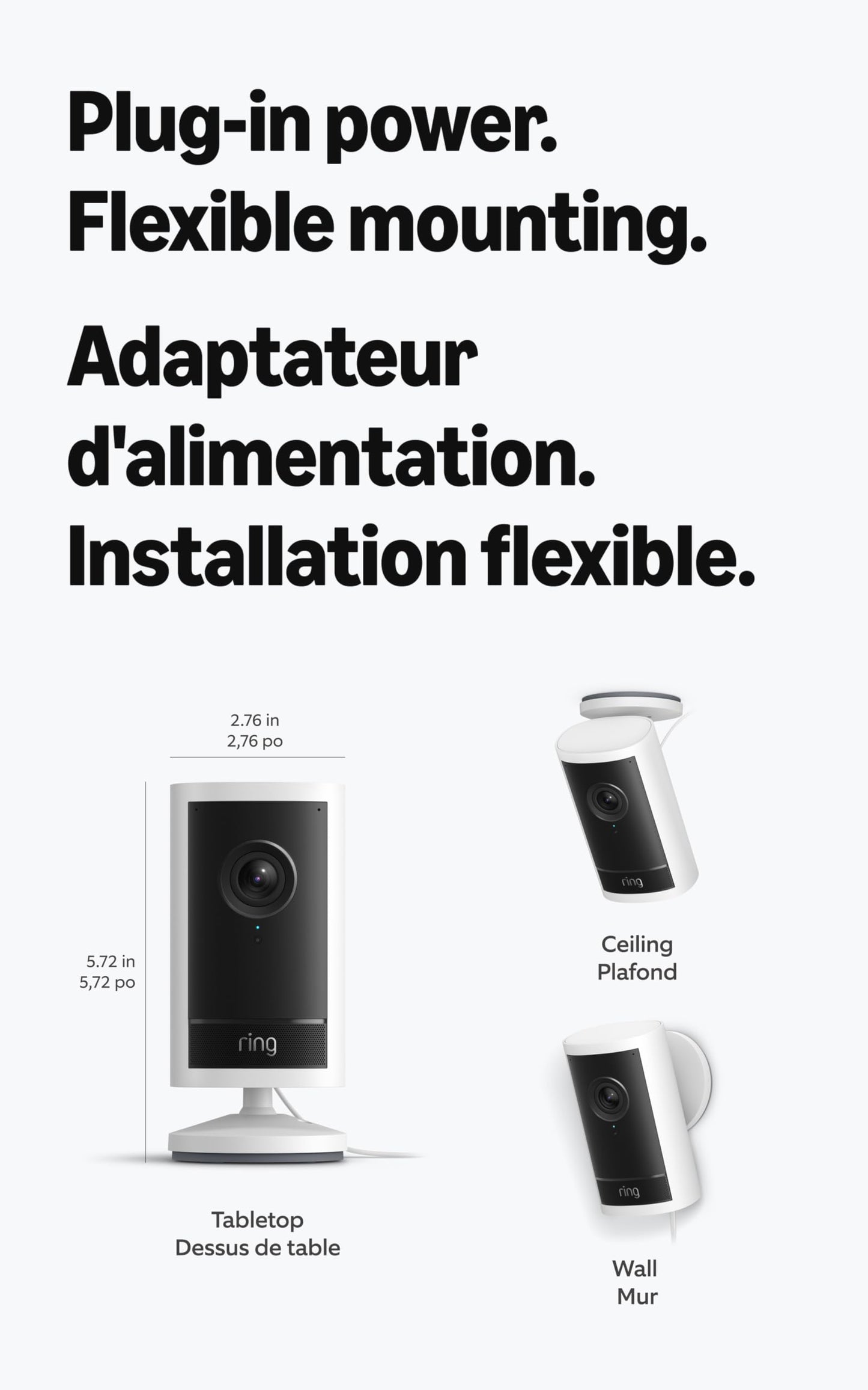 Ring Outdoor Cam Pro, Plug-In (Newest Model) — Retinal 4K with wide-angle video, 10x Enhanced Zoom, and Low-Light Sight, Black Ring