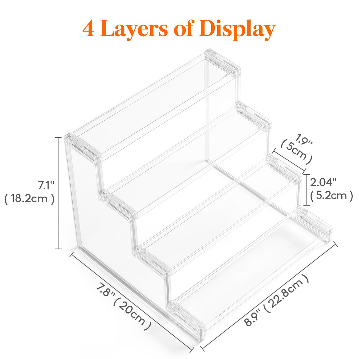 Lifewit 4 Tier Acrylic Perfume Organizer, Clear Fragrance Shelf,1 Pack 🍁 All In One Marketplace Canada