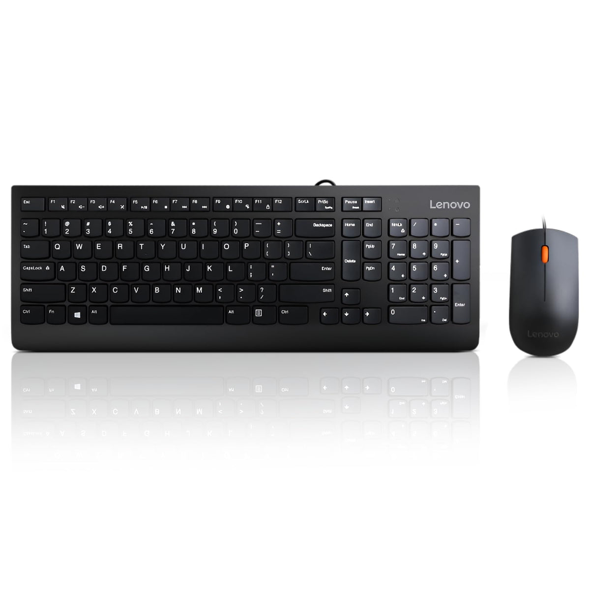 Lenovo 300 USB Combo English Keyboard and Mouse, Black