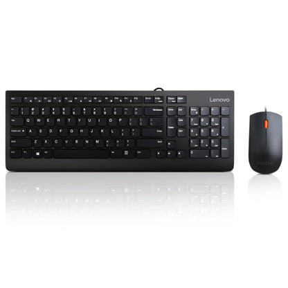 Lenovo 300 USB Combo English Keyboard and Mouse, Black
