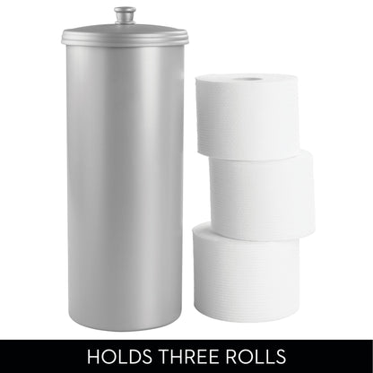 iDesign Kent Bathware, Free Standing Toilet Paper Roll Holder for Bathroom Storage - Gray