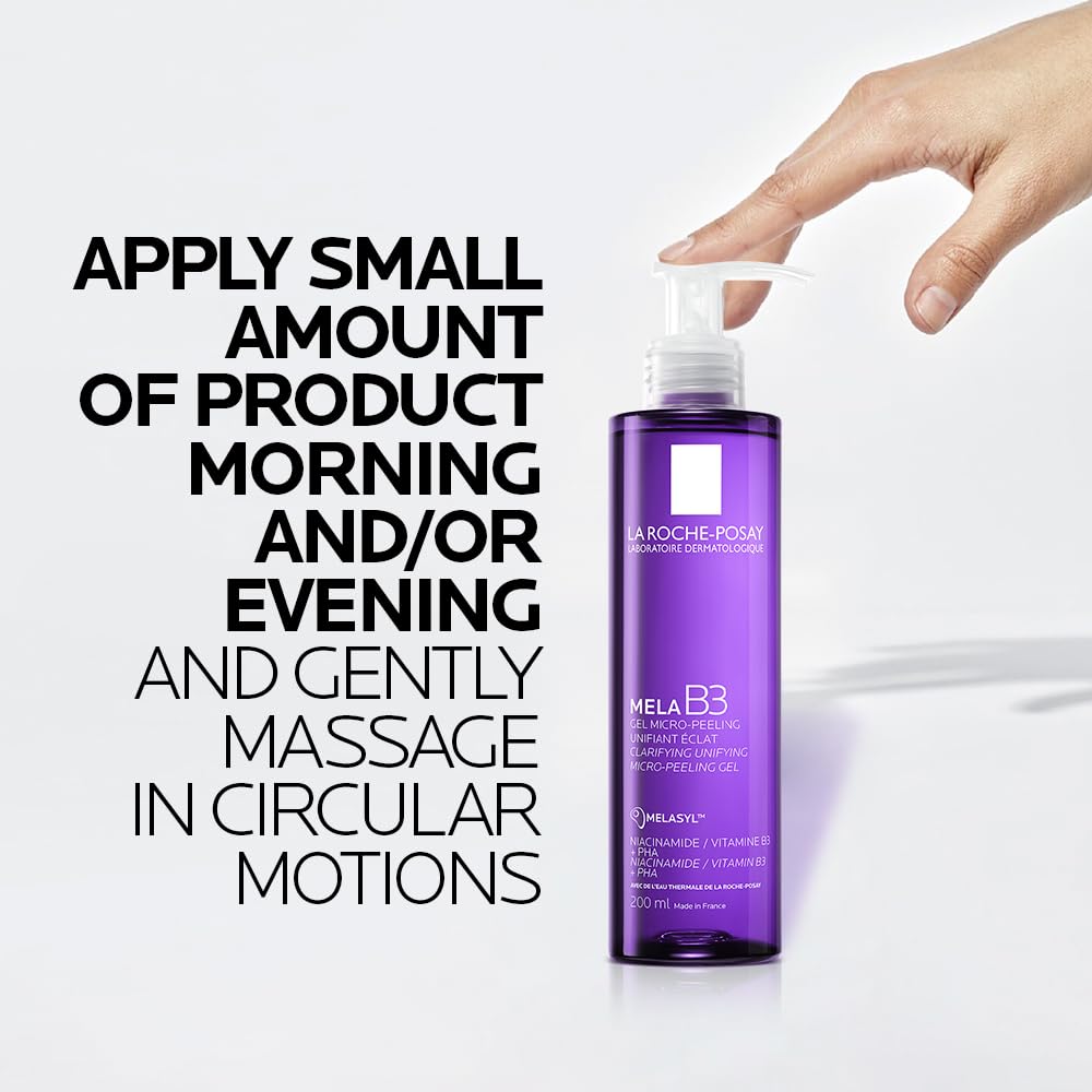 La Roche-Posay Purifying Face Wash, Mela B3 Anti-Aging Micro-Peeling Facial Cleanser with Melasyl & Niacinamide, Purifies & Cleanses Skin without Drying. Dermatologist Recommended, 200mL - Available at All In One Marketplace Canada