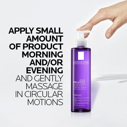 La Roche-Posay Purifying Face Wash, Mela B3 Anti-Aging Micro-Peeling Facial Cleanser with Melasyl & Niacinamide, Purifies & Cleanses Skin without Drying. Dermatologist Recommended, 200mL - Available at All In One Marketplace Canada