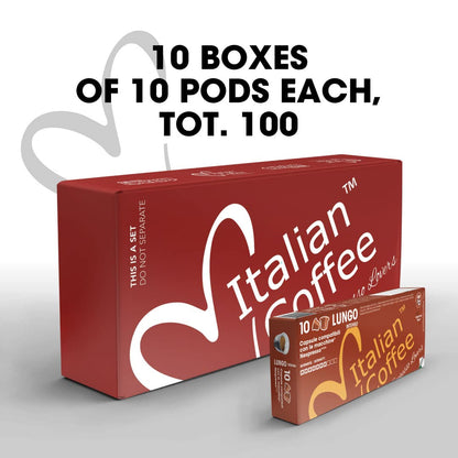 100 Lungo Espresso Capsules for Nespresso OriginalLine Machines