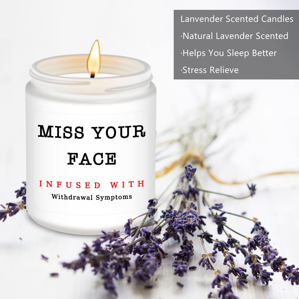 Homsolver Gifts for Women, Men, Friends, Sister, Bestie, Christmas Birthday Candles for Her Him, Unique Friendship Gift for Friend, Miss Your Face Scented Candle 🍁 All In One Marketplace Canada
