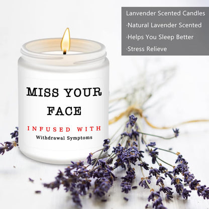 Homsolver Gifts for Women, Men, Friends, Sister, Bestie, Christmas Birthday Candles for Her Him, Unique Friendship Gift for Friend, Miss Your Face Scented Candle 🍁 All In One Marketplace Canada