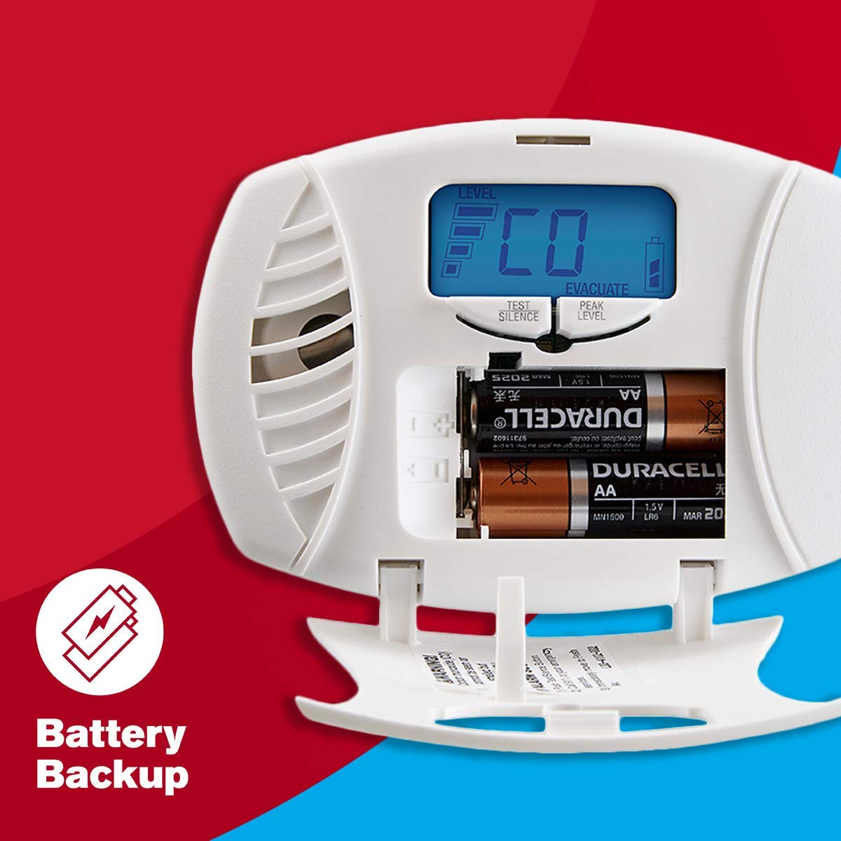 First Alert CO615A Carbon Monoxide Plug-In Alarm with Battery Backup and Digital Display