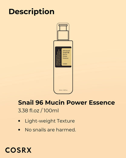 Cosrx Advanced Snail 96 Mucin Power Essence 100ml - Available at All In One Marketplace Canada