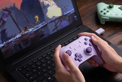 8Bitdo Ultimate 2C Wireless Controller for Windows PC and Android, with 1000Hz Polling Rate, Hall Effect Joysticks and Hall Triggers, and Remappable L4/R4 Bumpers (Purple)