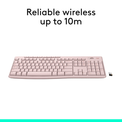 Logitech K270 Full Size Wireless Keyboard for Windows - Rose