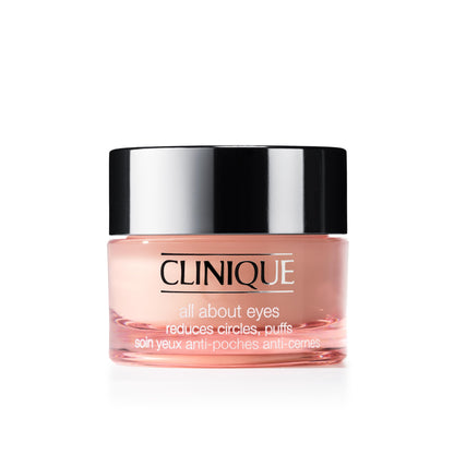 Clinique All About Eyes Crème contour des yeux légère à la vitamine C | Hydratante, illuminatrice, dégonflante et anti-cernes, format voyage, 15 ml