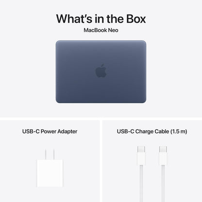 Apple 2026 MacBook Neo 13-inch Laptop with Apple A18 Pro chip (6‑core CPU and 5‑core GPU, 8GB Unified Memory, 512GB) - Indigo - English Keyboard 🍁 All In One Marketplace Canada