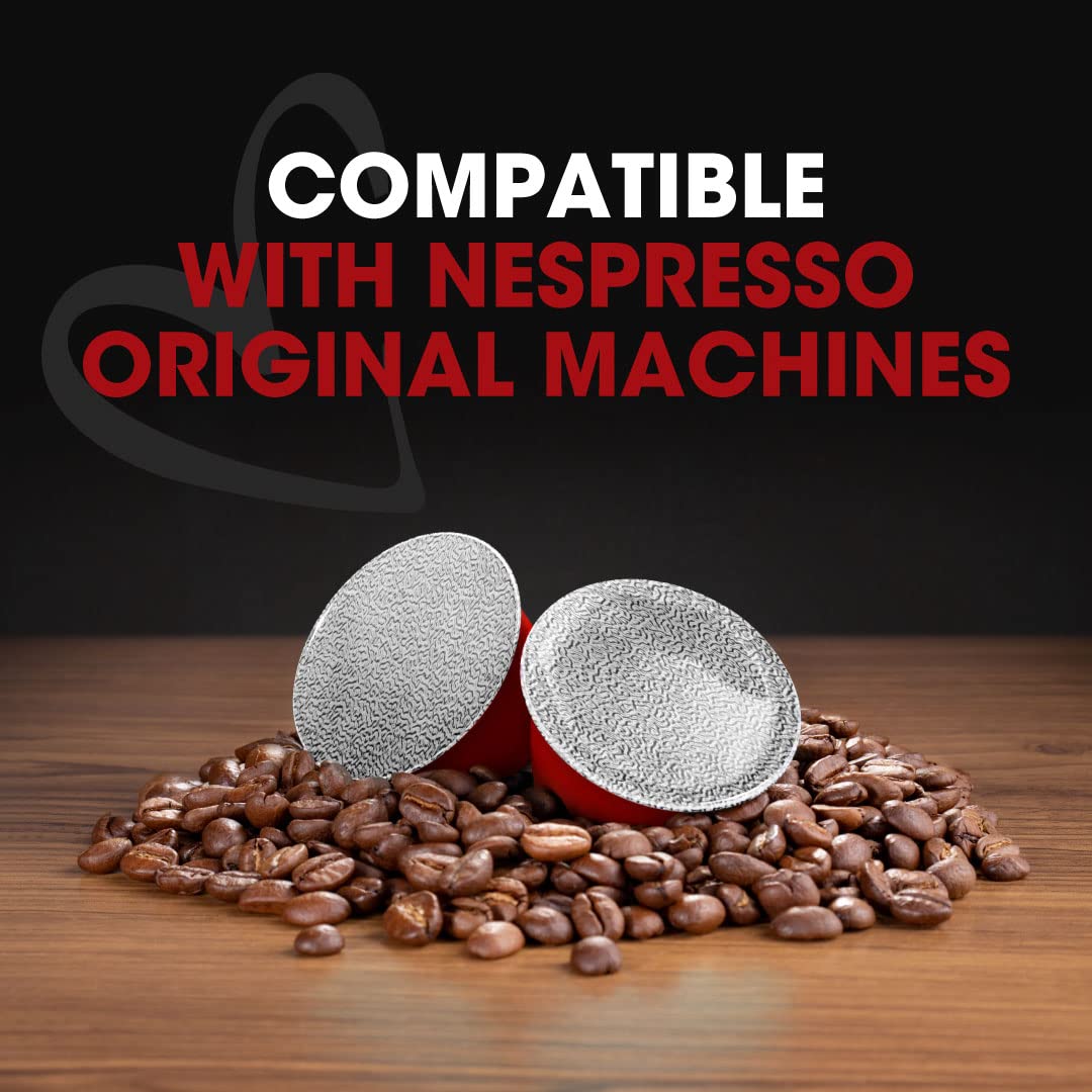 Delicitaly 100 Italian Espresso Pods for Nespresso Machines - Crema Blend