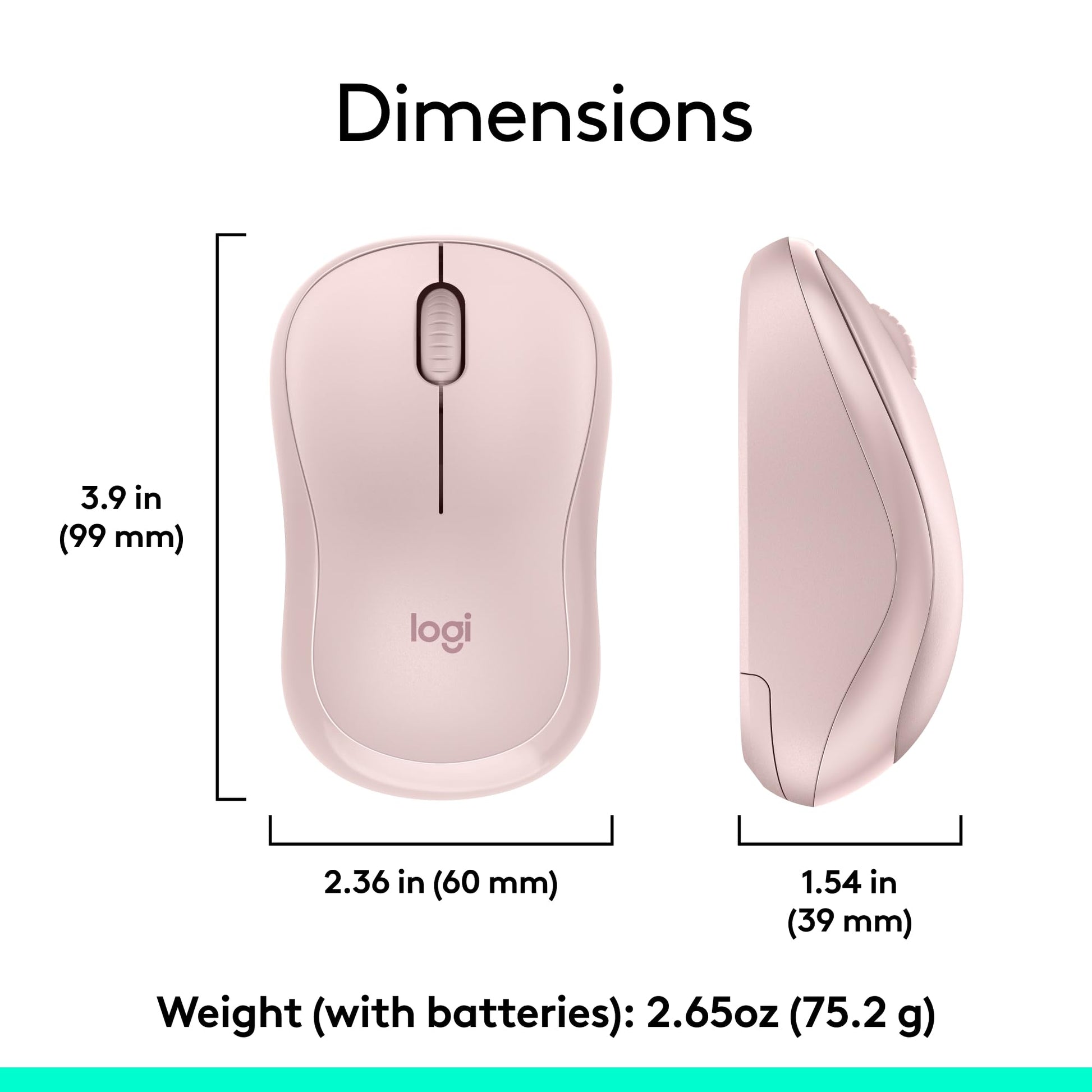 Logitech MK270 Wireless Keyboard and Mouse Combo for Windows, 2.4 GHz Wireless, Compact Mouse, 8 Multimedia and Shortcut Keys, 2-Year Battery Life, for PC, Laptop - Rose - Available at All In One Marketplace Canada