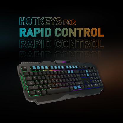MSI Forge GK100 Combo – Gaming RGB Keyboard & Mouse Set, 19-Key Anti-Ghosting, 6400 DPI Optical Sensor, 10 Million Actuation Rated, Hotkeys for Rapid Control