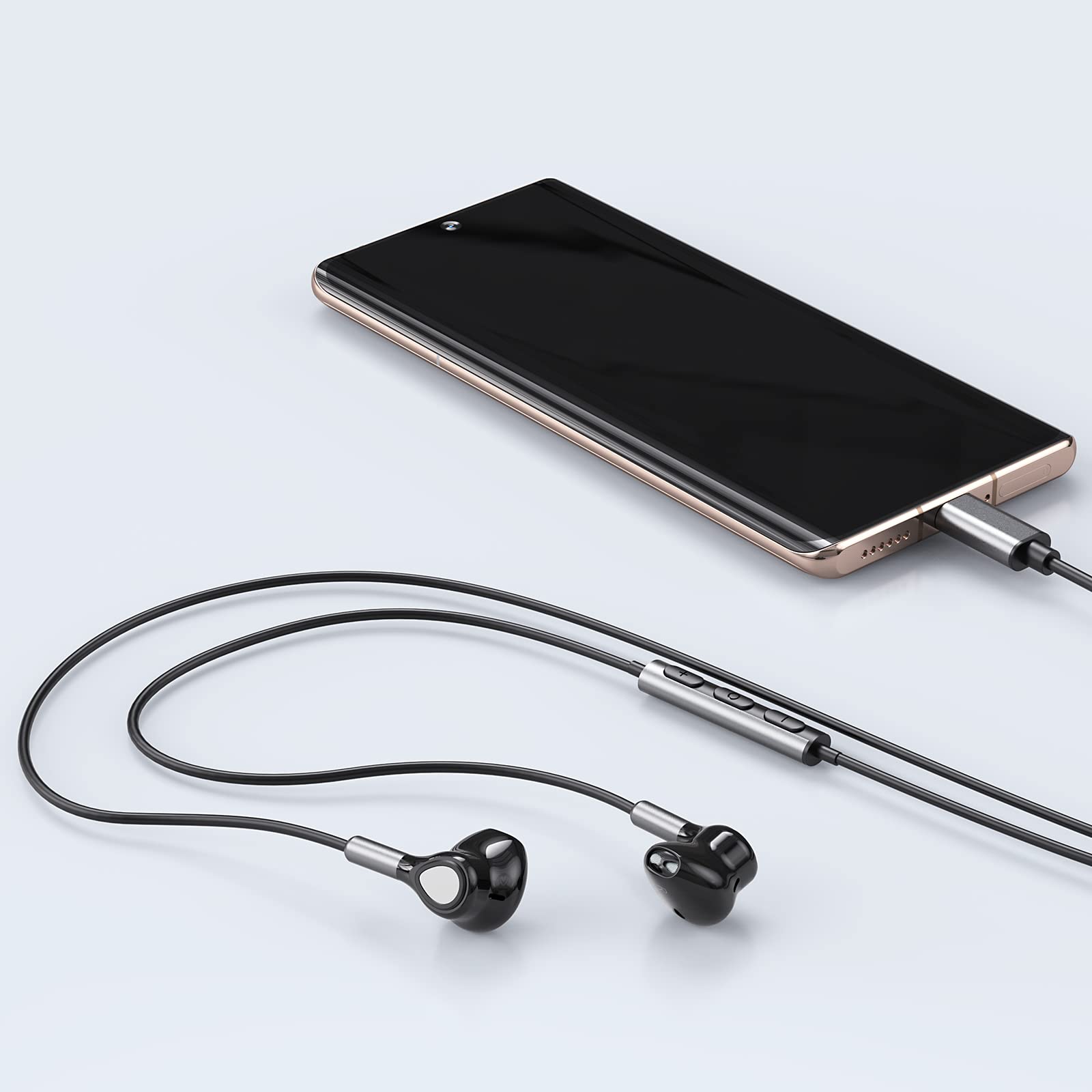 USB C Headphones for Samsung Galaxy S26 S25 S24 S23 S22 S21 S20 A56 A36 A17 A16 Wired USB C Earbuds with Microphone in-Ear USB Type C Earphones for iPhone 17 16 15 Pro Max Plus iPad Air Mini Pixel 10