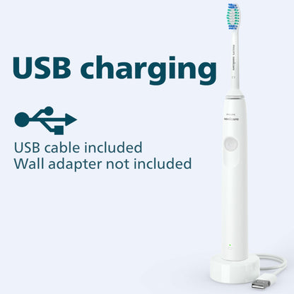 Philips Sonicare 1300 Rechargeable Electric Toothbrush, 2 Brush Head, White Philips Sonicare