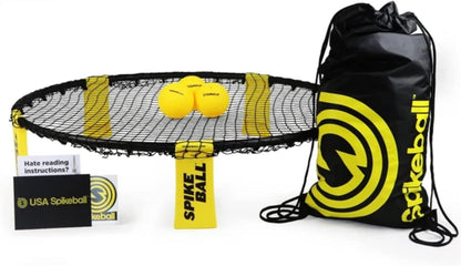Spikeball Game Set (3 Ball Kit) - Outdoor Indoor Gift for Teens, Family - Yard, Lawn, Beach, Tailgate - Includes Playing Net, 3 Balls, Drawstring Bag, Rule Book