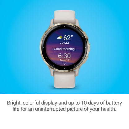 Garmin Venu 3S, GPS Smartwatch, AMOLED Display, Advanced Health and Fitness Features, Up to 10 Days of Battery, Ivory