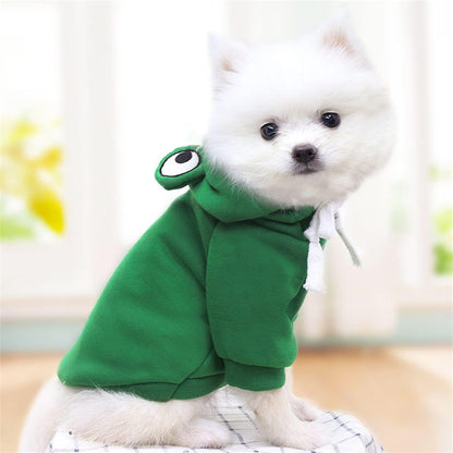Warm Dog Winter Clothes Cute Fruit Dog Coat Hoodies Fleece Pet Dogs Costume Jacket for French Bulldog Chihuahua Ropa para Perro(Green,S) 🍁 All In One Marketplace Canada