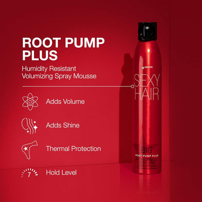 SexyHair Big Root Pump Plus Volumizing Spray Mousse, 10 Oz | Volume with High Hold | Up to 72 Hour Humidity Resistance - Available at All In One Marketplace Canada