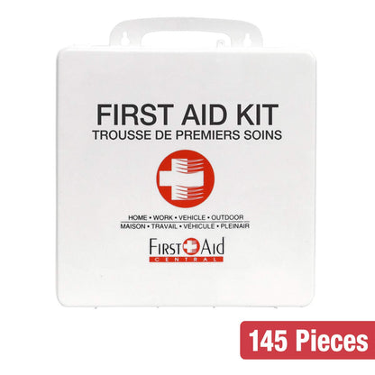 First Aid Central AZ-APFAKP All-Purpose Emergency First Aid Kit For Home, Work, and Travel, 145 Pieces - Available at All In One Marketplace Canada