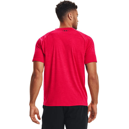 Under Armour Men's Velocity 2.0 Short Sleeve T Shirt, (600) Red / / Black, Medium