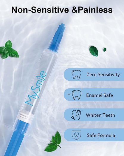 MySmile Teeth Whitening Kit with Whitening Light - 4Pcs Non-Sensitive Enamel Safe Teeth Whitening Gel,10 Min Fast-Result Home Tooth Whitening Dental Care Help Remove Teeth Stain - Available at All In One Marketplace Canada