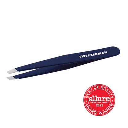 Tweezerman Exclusive Evening Blue Slant Tweezer - Hair Removal Tweezers, Stainless Steel - Available at All In One Marketplace Canada