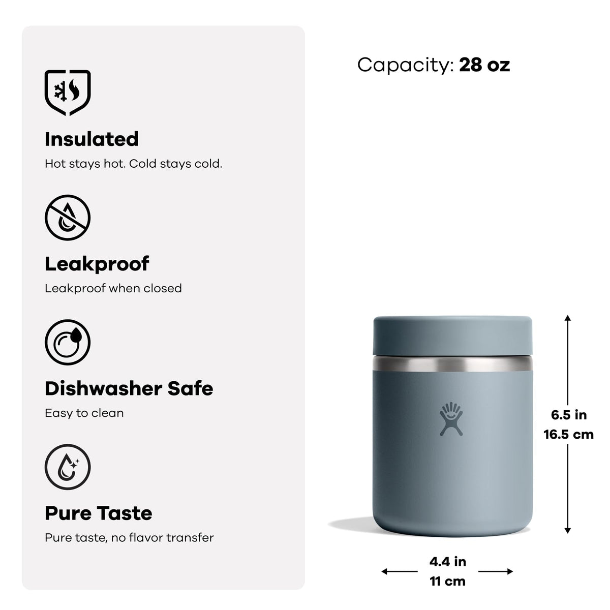 Hydroflask 28 OZ INSULATED FOOD JAR SHALE GRAY