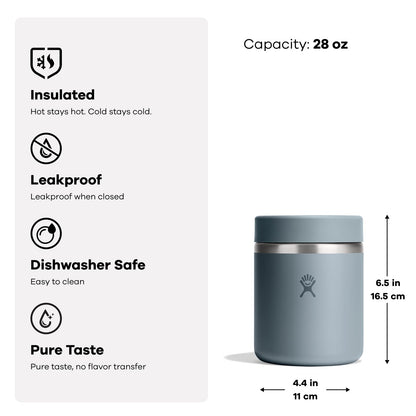 Hydroflask 28 OZ INSULATED FOOD JAR SHALE GRAY