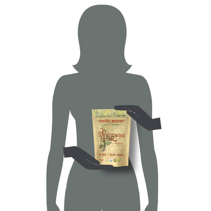 Foothills Naturals Organic Wormwood Herb - Cut & Sifted - 8 oz (227g)