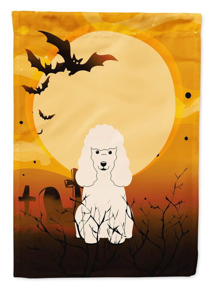 Drapeau de jardin Caroline's Treasures BB4336GF Halloween Caniche Blanc, petit, multicolore
