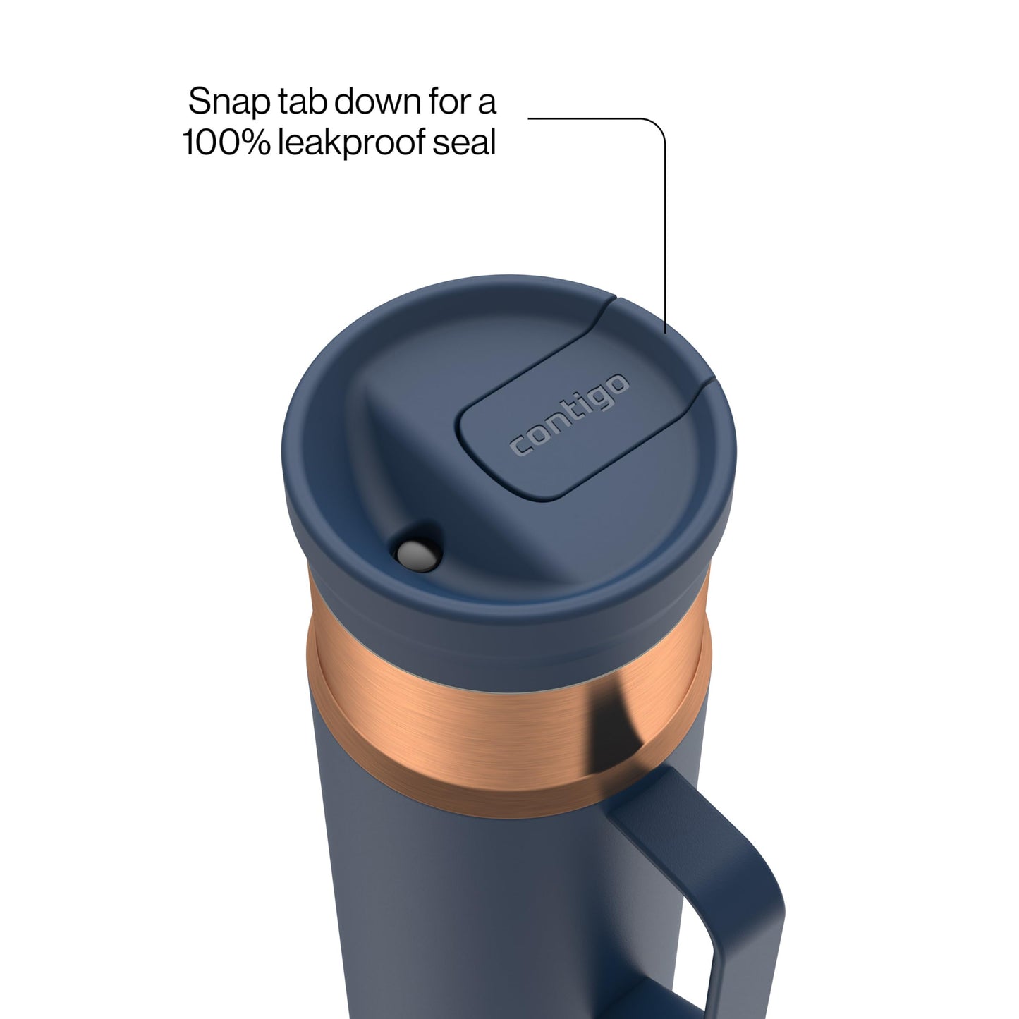 Contigo SnapSeal 20 oz Travel Mug w/Side Handle | Vacuum-Insulated Stainless Steel for Hot Coffee & Tea or Cold Drinks | Spill-Proof Lid w/Straw Compatibility | BPA & Lead-Free | Dishwasher Safe 🍁 All In One Marketplace Canada