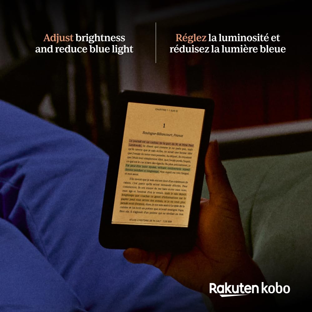 Kobo Clara Colour | Colour eReader | 6” Glare-Free Colour E Ink Kaleido 3 Display | Dark Mode Option | Waterproof | Audiobooks | 16GB of Storage (White)