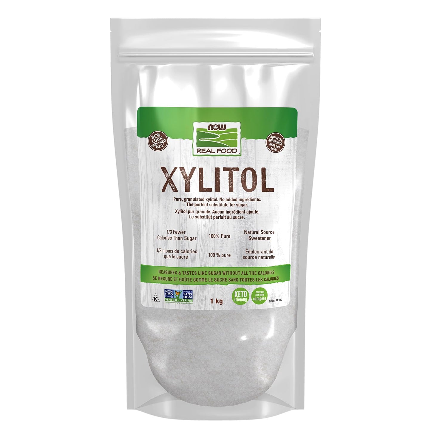 NOW Real Food Xylitol Pure Sweetener - 1kg Keto-Friendly Sugar Substitute