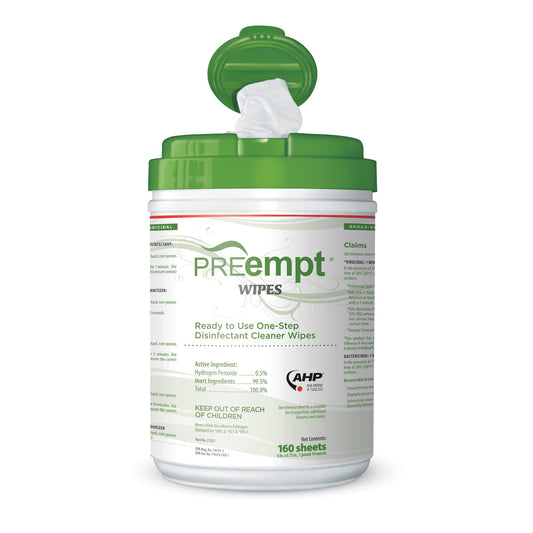PREempt One Step Disinfectant Cleaner Wipes - All Purpose Wipes for Salons, Spas, Clinics, Studios - Wipes Canister (1 pack) - Available at All In One Marketplace Canada