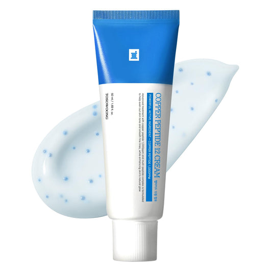 TOSOWOONG Copper Peptide 12 Cream, 99% Purity Copper Tripeptide-1 (GHK-Cu), Multi-Peptide Moisturizing Cream for a Soft, Supple & Hydrated Appearance, Korean Skincare, 50ml / 1.69 fl.oz. - Available at All In One Marketplace Canada