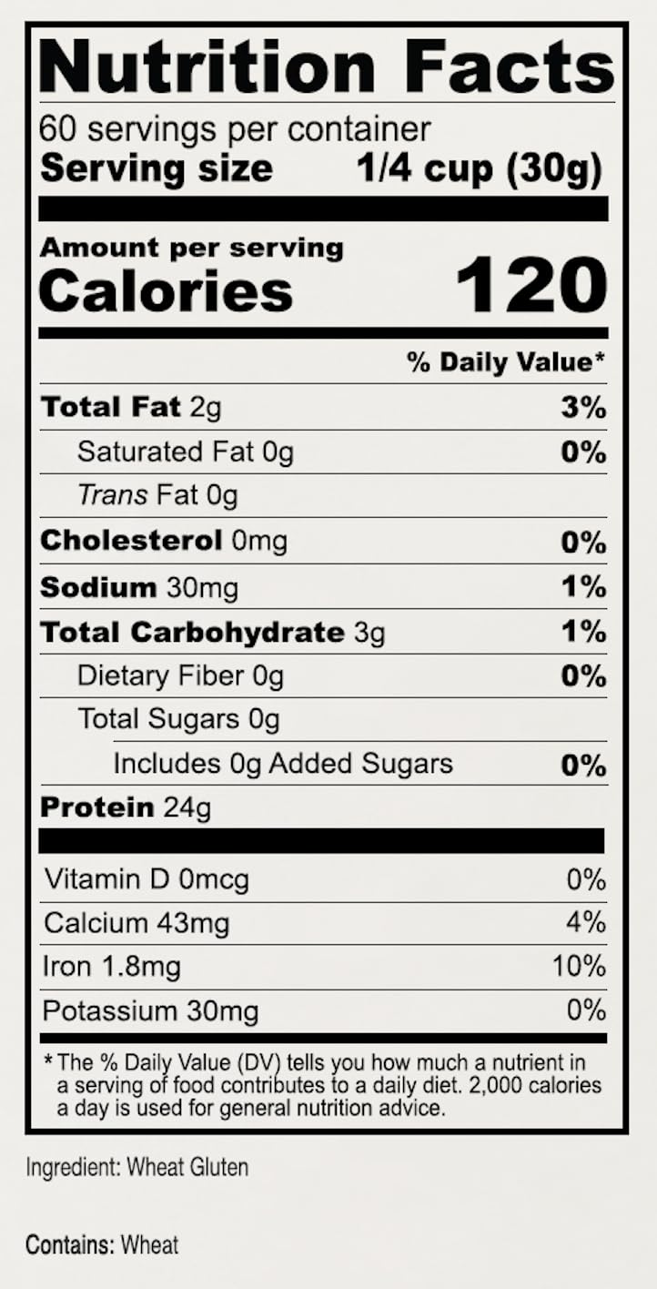 Anthony's Vital Wheat Gluten Powder, Non GMO, Vegan, High Protein, 1.81 Kilogram (Pack of 1) Anthony's