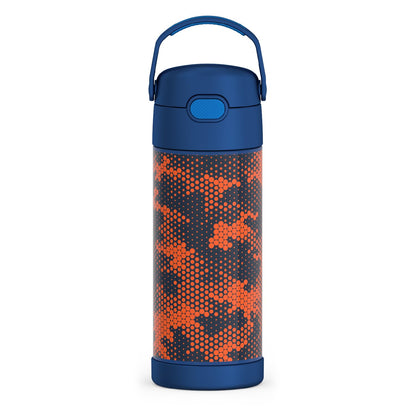 THERMOS FUNTAINER Water Bottle with Straw, 14oz, Digital Camo