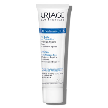 Uriage Bariéderm-CICA Repair Cream With Copper-Zinc & Hyaluronic Acid - Multi-Purpose Cream For Marks, Weakened & Irritated Skin - Face & Body Moisturizer For The Whole Family - 100ml 🍁 All In One Marketplace Canada Uriage