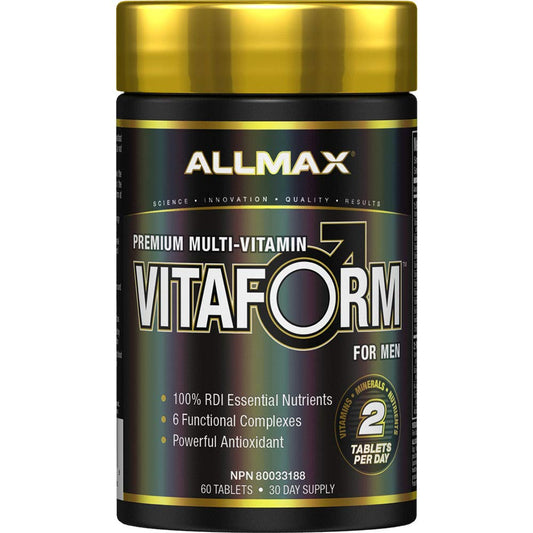Allmax Nutrition - VITAFORM - Premium - Performance Multi-Vitamin for Men - 30-day Supply - 60 Count - Available at All In One Marketplace Canada