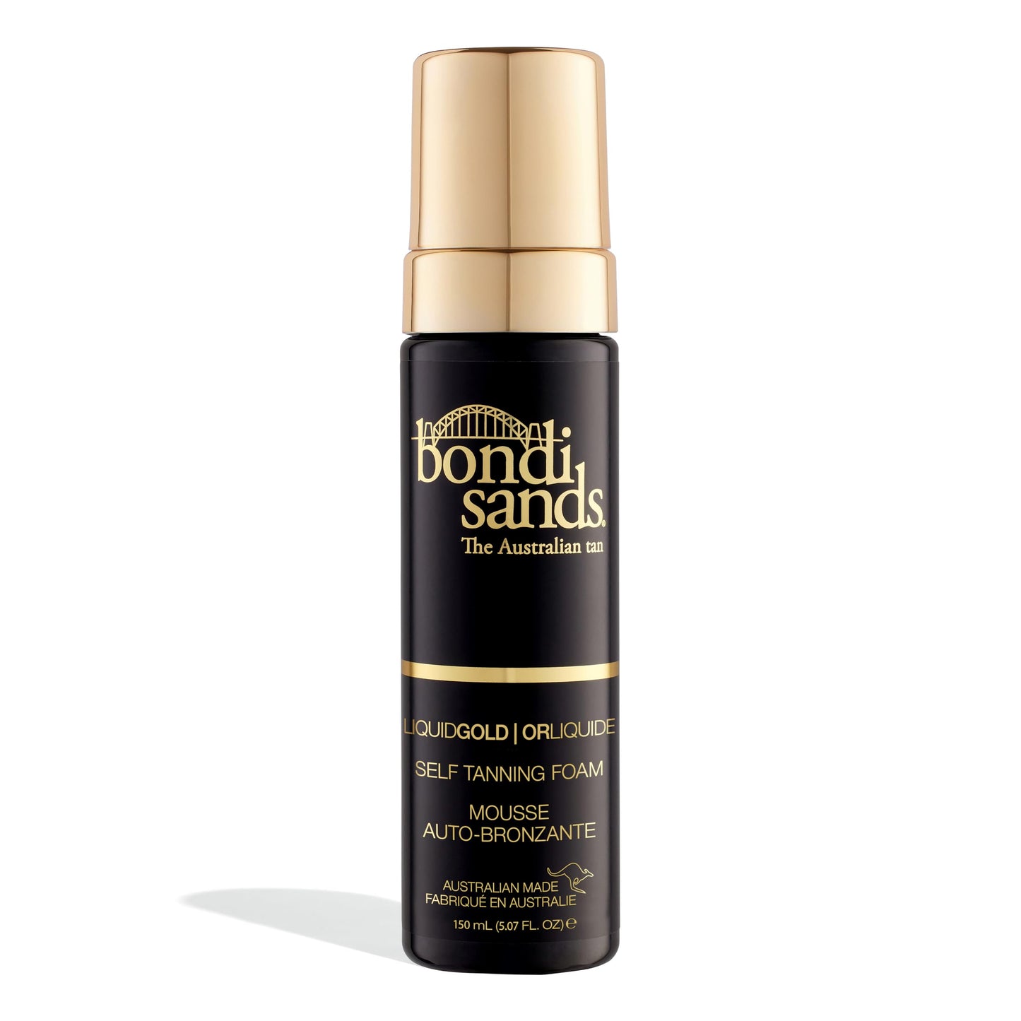 Mousse Autobronzante Liquide Dorée Bondi Sands | Sans Rinçage | Mousse Légère + Séchage Rapide Enrichie en Huile d'Argan, Procure un Bronzage Hydraté et Sans Traces | 150mL