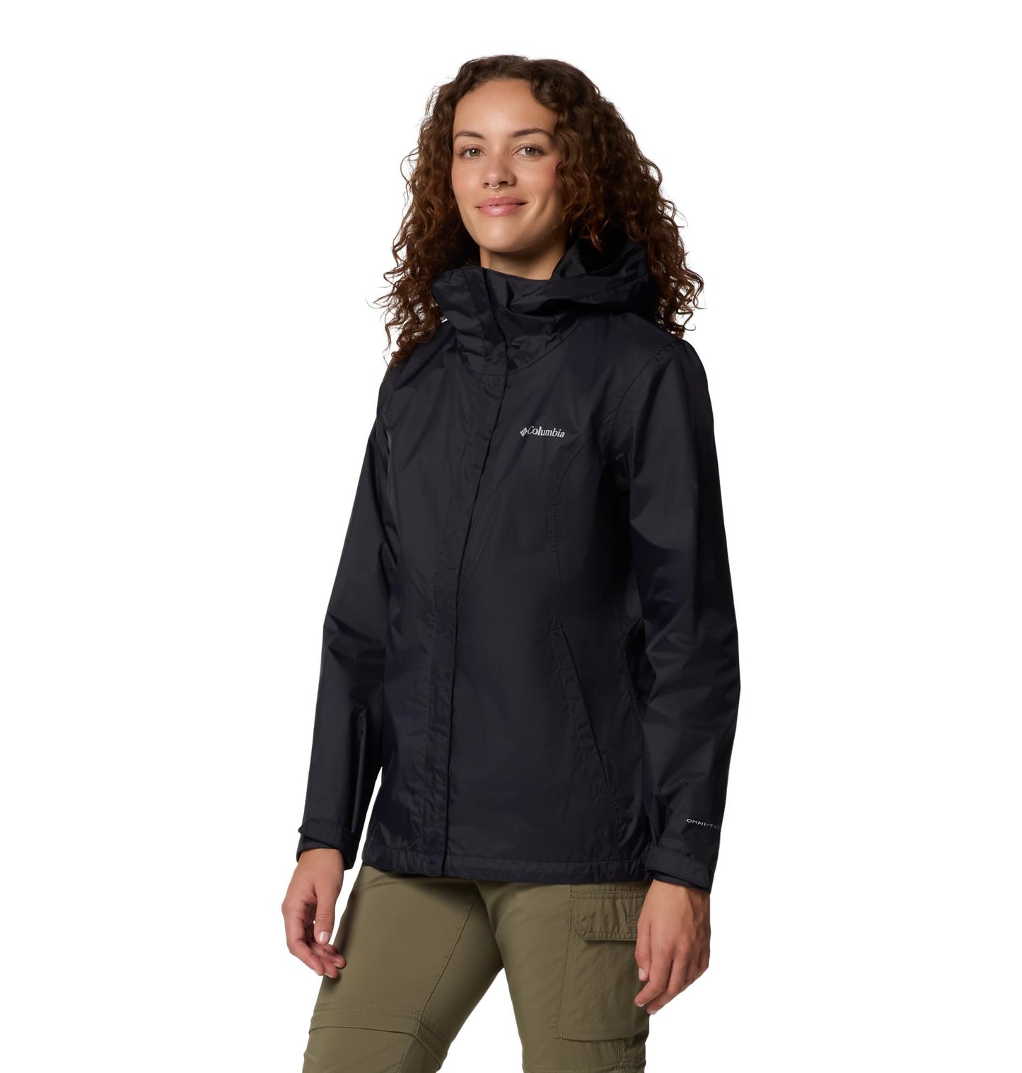 Columbia Womens Arcadia II Waterproof Rain Jacket, Black, Small Columbia