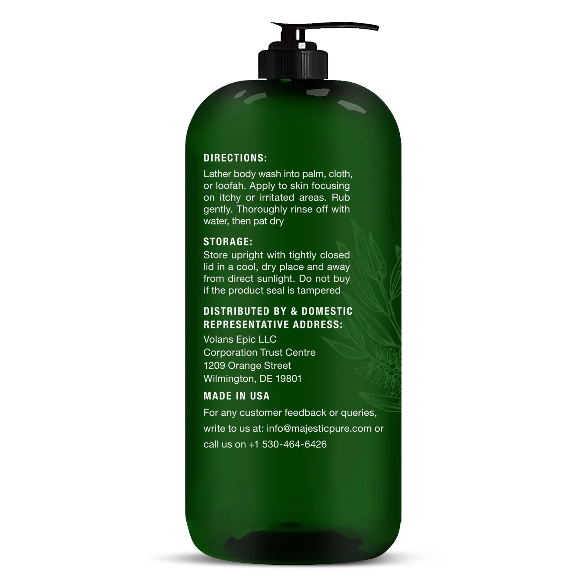 MAJESTIC PURE Tea Tree Body Wash with Collagen - Helps Nail Fungus, Athletes Foot, Ringworms, Jock Itch, Acne, Eczema & Body Odor - Soothes Itching - (Packaging May Vary), 16 fl oz - Available at All In One Marketplace Canada