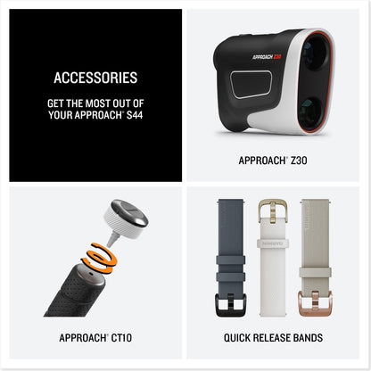 Garmin Approach S44, Essential Golf GPS Smartwatch, AMOLED Display, On-Course Features, Silver Aluminum Bezel with Black Silicone Band 🍁 All In One Marketplace Canada