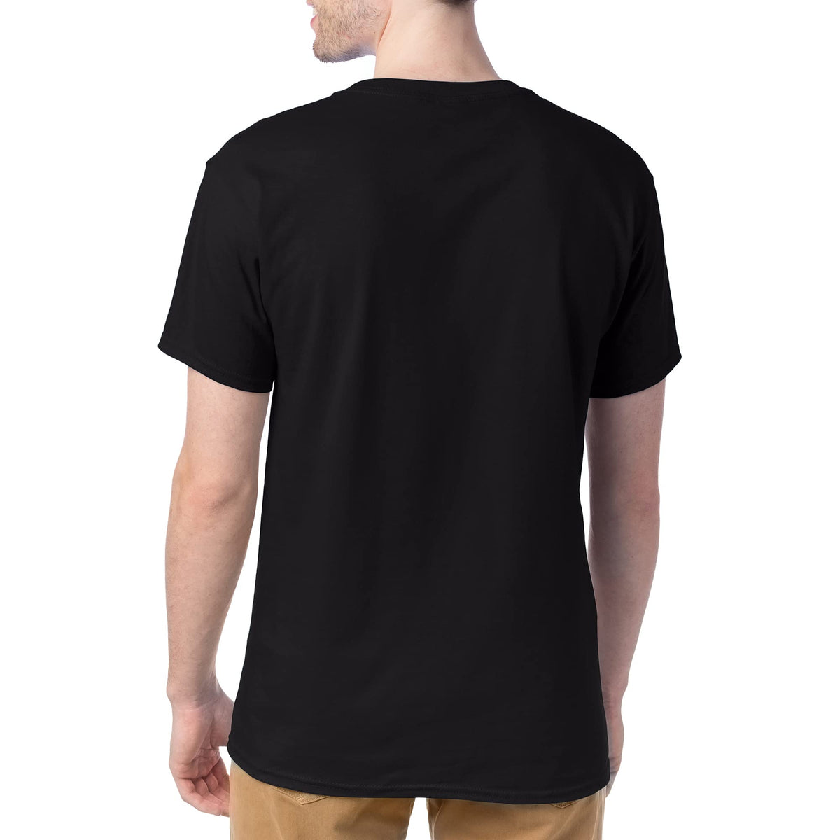Hanes Men's Short Sleeve Comfort Soft T-Shirt, Black, Medium (Pack of 4)