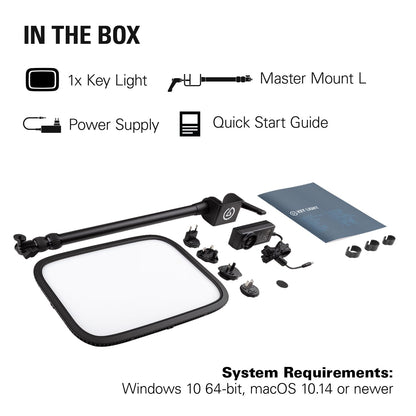 Elgato Key Light, Professional 2800 Lumens Studio with Desk Clamp for Streaming, Recording and Video Conferencing, Temperature and Brightness App-Adjustable on Mac, PC, iOS, Android, Wi-Fi 🍁 All In One Marketplace Canada